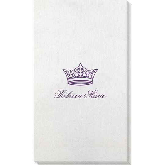 Delicate Princess Crown Bamboo Luxe Guest Towels